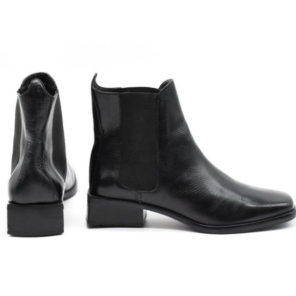 Cole Haan Shoes - Cole Haan Black Leather Chelsea Boots Square Toe Size 8 Narrow